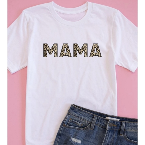 Pink Lily MAMA Animal Print Tee. Size M - Picture 5 of 5